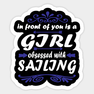 Sailing sailboat women sea gift sailing trip Sticker